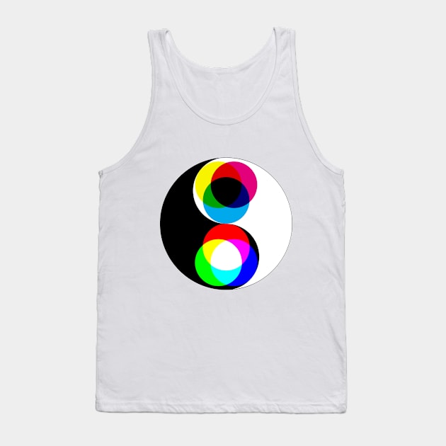 Color Yin and Yang Tank Top by Fly_Sham